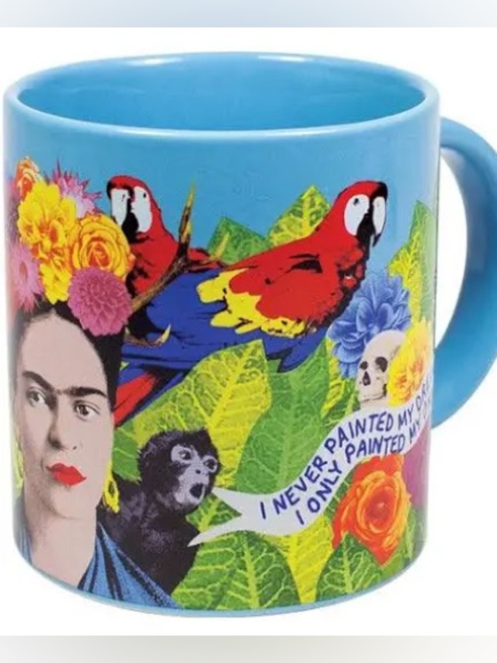 Frida Kahlo Blue Parrot Ceramic Bird-Themed Mug